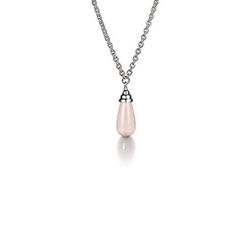Drop Chain Necklace - Rose Quartz Cabochon - Centerville C&J Connection, Inc.