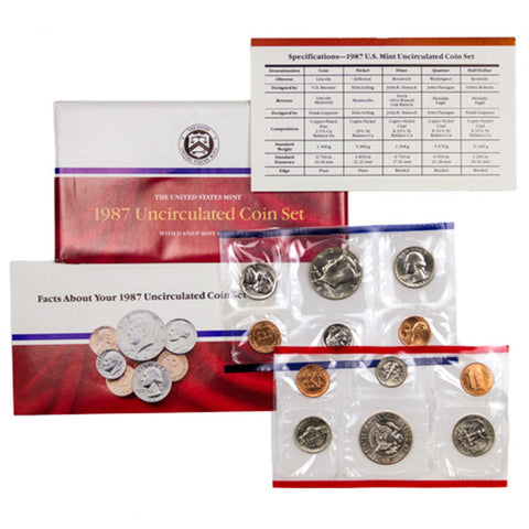1987 Uncirculated Coin Set - Centerville C&J Connection, Inc.