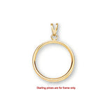 American 1/2 oz Eagle $25 14K Gold Prong Coin Bezel - Centerville C&J Connection, Inc.