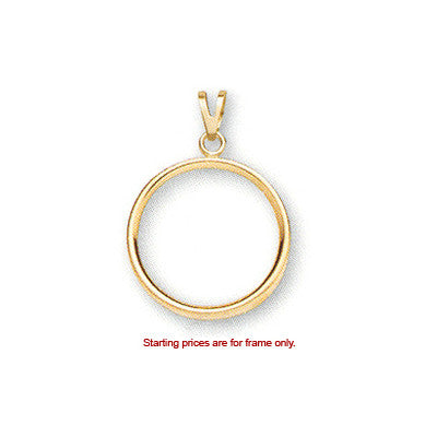 American 1/4 oz Eagle $10 14K Gold Prong Coin Bezel - Centerville C&J Connection, Inc.