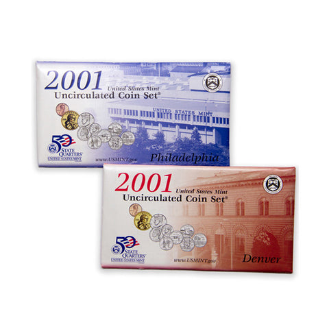 2001 Uncirculated Coin Set (20 Coins) - Centerville C&J Connection, Inc.