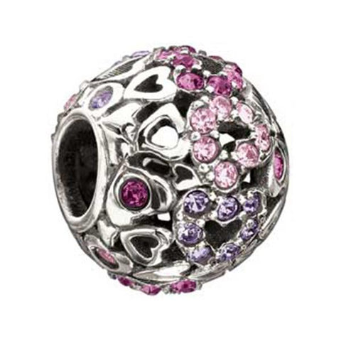 Captured Hearts Purple Swarovski Bead - Chamilia - Centerville C&J Connection, Inc.