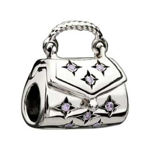 Sparkle Purse (Handbag) Lilac CZ Bead - Chamilia - Centerville C&J Connection, Inc.