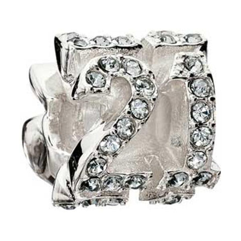 Lucky Number "21" Crystal Bead - Chamilia - Centerville C&J Connection, Inc.