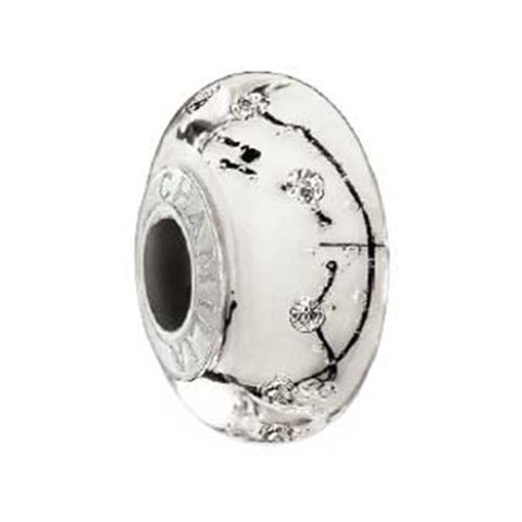Soho City Lights White Steel Murano Glass Bead - Chamilia - Centerville C&J Connection, Inc.