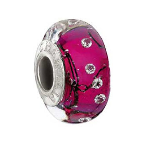 Soho City Lights Fuchsia Steel Murano Bead - Chamilia - Centerville C&J Connection, Inc.