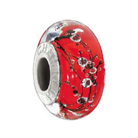 Soho City Lights Orange Steel Murano Bead - Centerville C&J Connection, Inc.