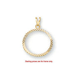 American 1/4 oz Eagle $10 14K Gold Prong Coin Bezel - Centerville C&J Connection, Inc.