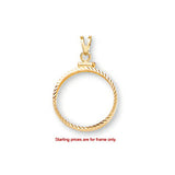 American 1/10 oz. Eagle $5 14K Gold Screwtop Coin Bezel (16.51mm) - Centerville C&J Connection, Inc.