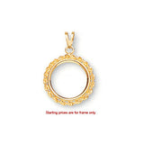 American 1/4 oz Eagle $10 14K Gold Prong Coin Bezel - Centerville C&J Connection, Inc.