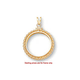 American 1/2 oz. Eagle $25 14K Gold Screwtop Coin Bezel (27.00mm) - Centerville C&J Connection, Inc.