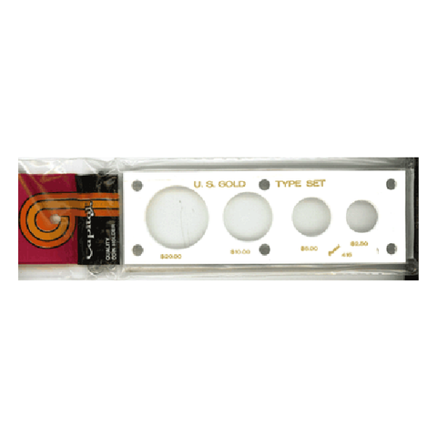 St. Gaudens $20, $10, $5, $2 1/2 Capital Plastics Coin Holder - White - Centerville C&J Connection, Inc.