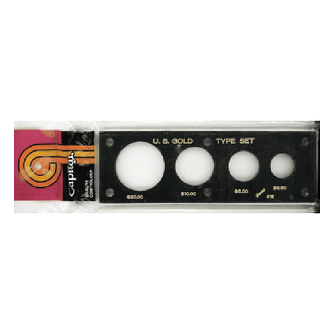 St. Gaudens $20, $10, $5, $2 1/2 Capital Plastics Coin Holder - Black - Centerville C&J Connection, Inc.