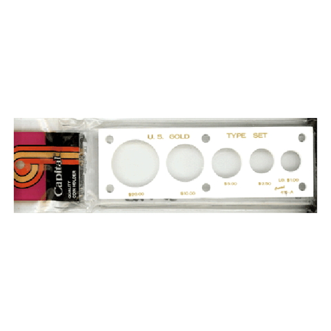 Liberty $20, $10, $5, $2 1/2, Lg $1 Capital Plastics Coin Holder - White - Centerville C&J Connection, Inc.