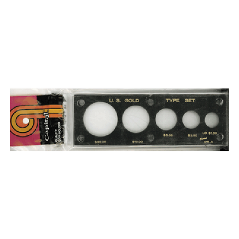 Liberty $20, $10, $5, $2 1/2, Lg $1 Capital Plastics Coin Holder - Black - Centerville C&J Connection, Inc.