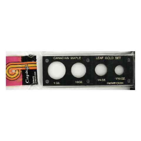 Canadian Maple Leaf Set (1 oz. - 1/10 oz.) Capital Plastics Coin Holder - Black - Centerville C&J Connection, Inc.