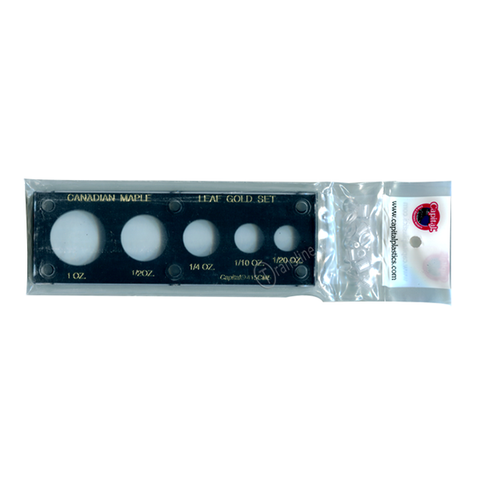 Canadian Maple Leaf Set (1 oz. - 1/20 oz.) Capital Plastics Coin Holder - Black - Centerville C&J Connection, Inc.