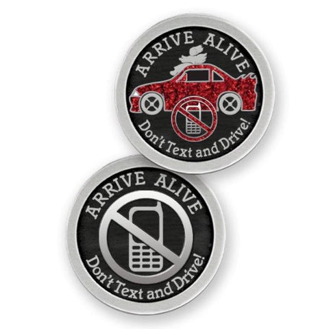 Arrive Alive Enameled Companion Coin / Pocket Token PT674 - Centerville C&J Connection, Inc.