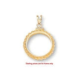 American 1/2 oz. Eagle $25 14K Gold Screwtop Coin Bezel (27.00mm) - Centerville C&J Connection, Inc.