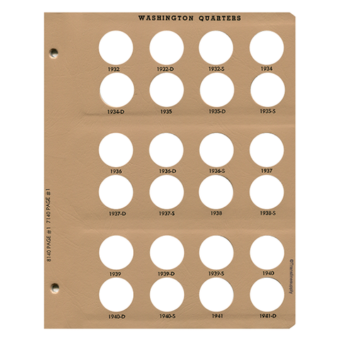 Washington Quarters with Proof- Page 1 - Dansco Coin Albums - Centerville C&J Connection, Inc.