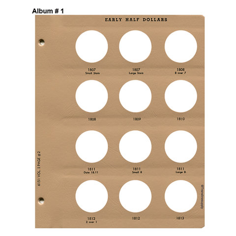 Early Half Dollar Replacement Page 2 - Dansco Coin Albums - Centerville C&J Connection, Inc.