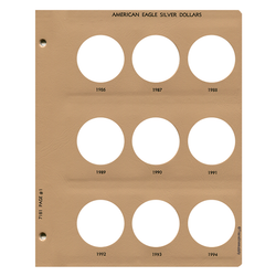 American Eagle Silver Dollars Replacement Page - Dansco Coin Albums - Centerville C&J Connection, Inc.