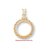 American 1/2 oz. Eagle $25 14K Gold Screwtop Coin Bezel (27.00mm) - Centerville C&J Connection, Inc.