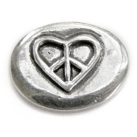 Basic Spirit Heart Peace Sign / Grow Peace Pocket Token - Centerville C&J Connection, Inc.