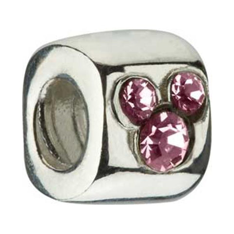 Disney Silver Pink CZ Mickey Bead - Chamilia - Centerville C&J Connection, Inc.