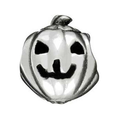 Silver Jack O' Lantern Pumpkin Bead - Chamilia - Centerville C&J Connection, Inc.