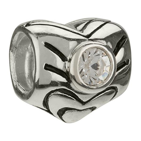 April Diamond Swarovski Heart Bead - Chamilia - Centerville C&J Connection, Inc.
