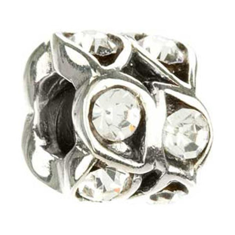 Silver w Stone Paisley Sparkle Clear Swarovski - Chamilia - Centerville C&J Connection, Inc.