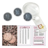 Lincoln Wheat Penny Starter Collection Kit, Part Two, H.E. Harris Folder, 1943 Steel Cent P-D-S Mint Set, Magnifier & Checklist - Centerville C&J Connection, Inc.