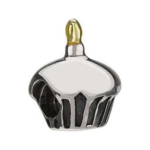 Silver Enamel Cupcake Bead - Chamilia - Centerville C&J Connection, Inc.