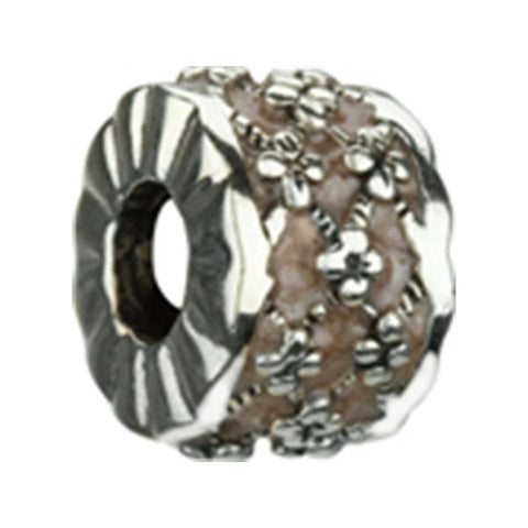 Silver Enamel Blush Blooms Bead - Chamilia - Centerville C&J Connection, Inc.