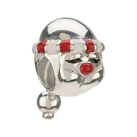 Silver Enamel Kris Kringle Santa Bead - Chamilia - Centerville C&J Connection, Inc.