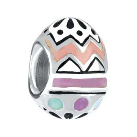 Silver Enamel Easter Egg Bead - Chamilia - Centerville C&J Connection, Inc.