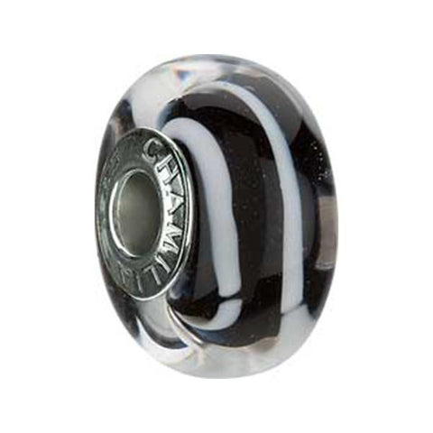 Murano Glass Black Swirl Bead - Chamilia - Centerville C&J Connection, Inc.