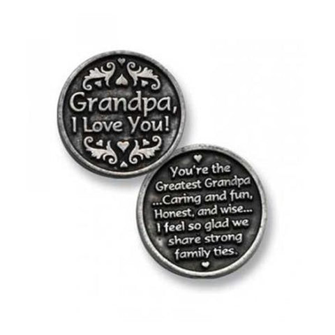 Grandpa Pewter Pocket Token PT121 - Centerville C&J Connection, Inc.