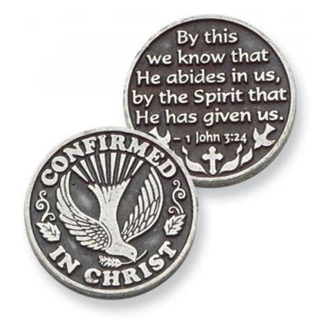 Confirmed In Christ Pewter Pocket Token - Centerville C&J Connection, Inc.