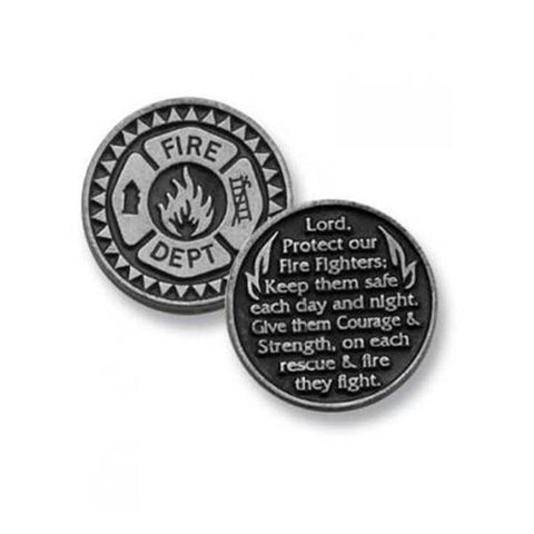 Firefighter Pewter Pocket Token PT129 - Centerville C&J Connection, Inc.