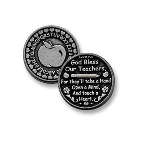 Teacher Pewter Pocket Token PT132 - Centerville C&J Connection, Inc.