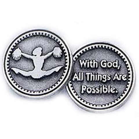 Cheerleading Pewter Pocket Token PT146 - Centerville C&J Connection, Inc.