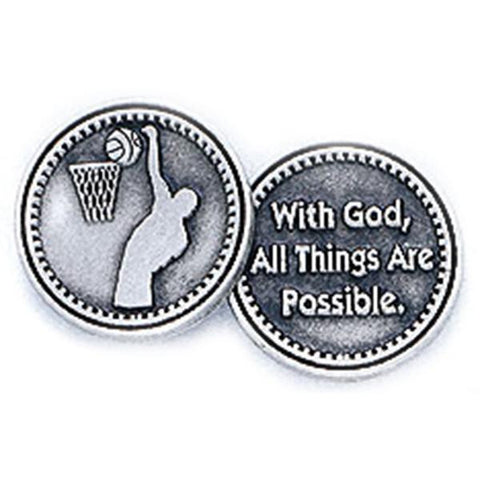 Basketball Pewter Pocket Token PT148 - Centerville C&J Connection, Inc.