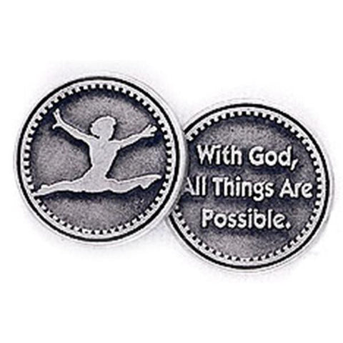 Gymnastics Pewter Pocket Token - Centerville C&J Connection, Inc.