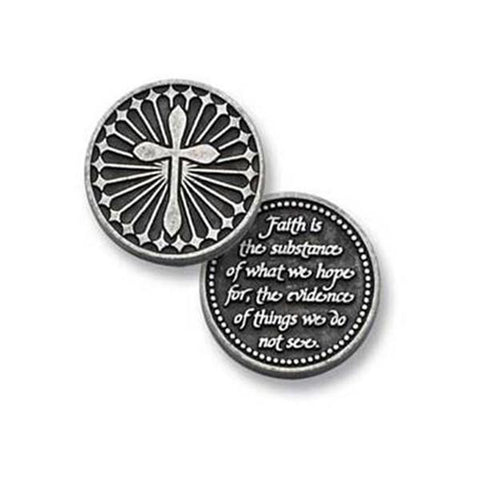 Faith Pewter Pocket Token PT169 - Centerville C&J Connection, Inc.