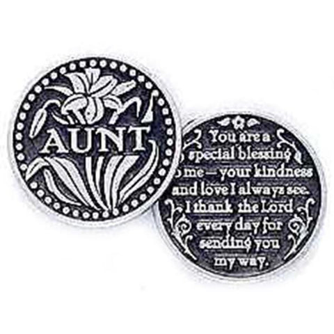 Aunt Pewter Pocket Token PT181 - Centerville C&J Connection, Inc.