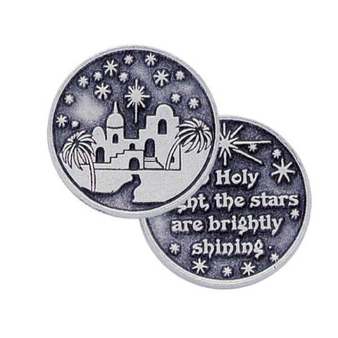 O Holy Night Pewter Pocket Token PT192 - Centerville C&J Connection, Inc.