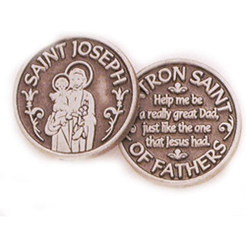 Saint Joseph Pewter Pocket Token PT401 - Centerville C&J Connection, Inc.