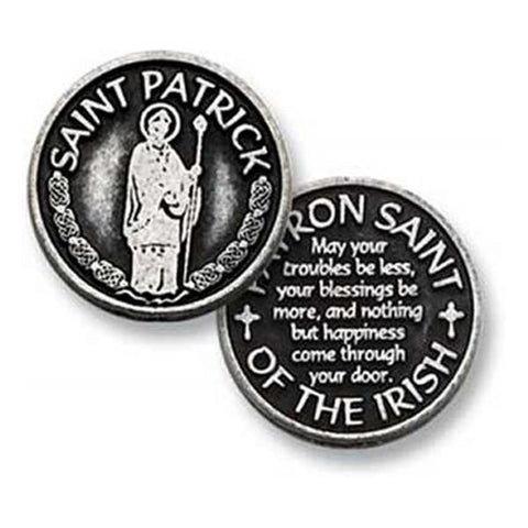Saint Patrick Pewter Pocket Token PT403 - Centerville C&J Connection, Inc.